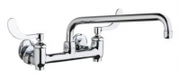 Chicago Faucets 640-L12E35-317YAB Sink Faucet, 8'' Wall W/ Stops
